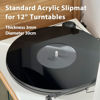 Picture of Turntable Mat Record Platter Slipmat: Acrylic Record Player Platter Vinyl Slip Mats for Turntables Antistatic Tighter & Defined Bass (E - Black Slipmat)