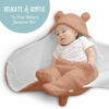 Picture of BlueMello Baby Swaddle Blanket | Ultra-Soft Plush Essential for Infants 0-6 Months | Receiving Swaddling Wrap Brown | Ideal Newborn Registry and Toddler Boy Accessories | Perfect Baby Girl Shower Gift