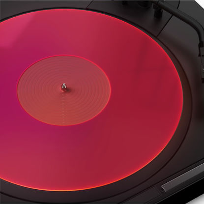 Picture of Turntable Mat Record Platter Slipmat: Acrylic Record Player Platter Vinyl Slip Mats for Turntables Antistatic Tighter & Defined Bass, Pink