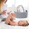Picture of ABenkle Baby Diaper Caddy, Nursery Storage Bin and Car Organizer for Diapers Wipes, Cotton Rope Basket Changing Table Caddy