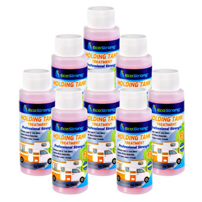 Picture of Eco Strong RV Toilet Treatment | RV Black Tank Treatment | RV Holding Tank Digestor, Odor Eliminator, and Cleaner | Perfect for Campers, RVs, Boats, 16 Treatments, Citrus