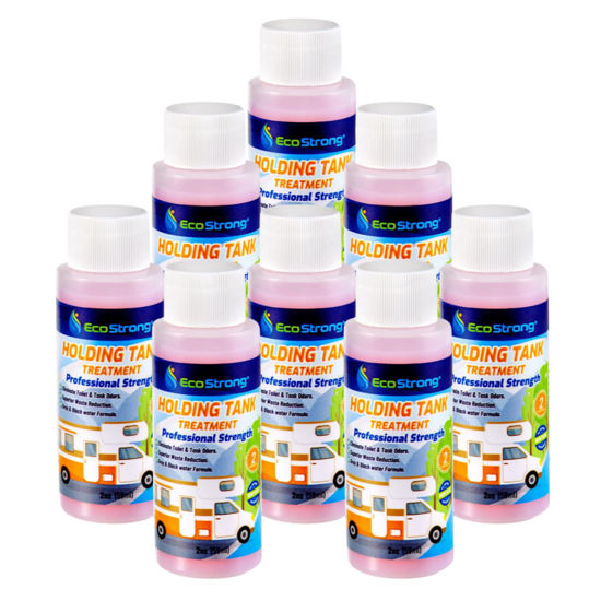 Picture of Eco Strong RV Toilet Treatment | RV Black Tank Treatment | RV Holding Tank Digestor, Odor Eliminator, and Cleaner | Perfect for Campers, RVs, Boats, 16 Treatments, Citrus