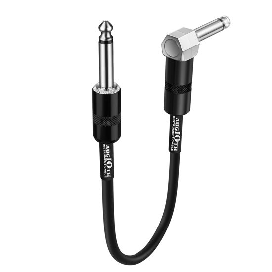 Picture of Augioth 6 Inch Guitar Patch Cable 15 CM Performance Guitar Effect Pedal Cables Straight to Angled