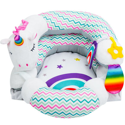 Picture of Lovvie & Joy 2-in-1 Tummy Time Mat & Seated Support Pillow,Baby Tummy Time Pillow Support for Newborns and Older Babies,with Detachable Support Pillow and Toys