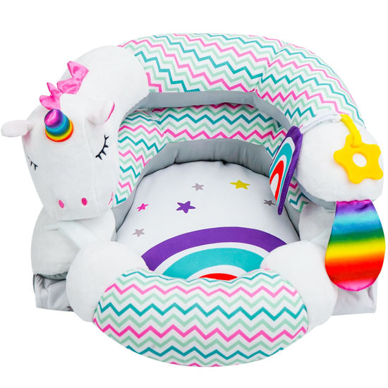 Picture of Lovvie & Joy 2-in-1 Tummy Time Mat & Seated Support Pillow,Baby Tummy Time Pillow Support for Newborns and Older Babies,with Detachable Support Pillow and Toys