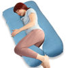Picture of MOON PINE Pregnancy Pillow, U Shaped Full Body Pillow for Maternity Support, Sleeping Pillow with Cover for Pregnant Women (Cooling Blue)