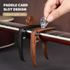 Picture of Guitar Capo, 3in1 Zinc Metal Capo for Acoustic and Electric Guitars (with Pick Holder and 4Picks),Ukulele,Mandolin,Banjo,Guitar Accessories (Black)