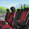 Picture of FH Group Car Seat Covers Full Set Premium Cloth - Universal Fit,Automotive SeatCover,Low Back Front SeatCover,Airbag Compatible,Split Bench Rear Seat,Washable SeatCover for SUV,Sedan Burgundy