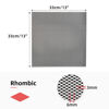 Picture of AggAuto 3Pcs Universal 13"x13" Metal Mesh, Never Rust Aluminum Alloy Vent Mesh Screen Grille Insert Hardware Cloth Rhombic Hole 3x6mm Black