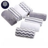 Picture of 16 Pack Super Soft Baby Burp Cloths, Baby Washcloths, Ultra Absorbent Large Newborn Burping Cloth for Boy and Girl, Milk Spit Up Rags, Unisex for Baby Sensitive Skin, Grey and White, 16 x 12 Inch