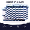 Picture of 8 Pack Super Soft Baby Burp Cloths, Baby Washcloths, Ultra Absorbent Large Newborn Burping Cloth for Boy and Girl, Milk Spit Up Rags, Unisex for Baby Sensitive Skin, Navy Blue and White, 16 x 12 Inch