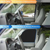 Picture of ULROLIT Front Side Window Sun Shade for 1992-2024 Fo-rd E-Series E-150 E-250 E-350 E-450 Van Motorhome, Foldable Window Sunshade Sun Visor Protector, Side Window Shades Sun Shield Blocks UV Rays Heat