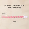 Picture of One Piece Design Silicone Pacifier Clip Holder,Pack of 4 Flexible Paci Leash,Binky Clips with Textures for Baby Boys and Girls,Newborn Essential (Pink)