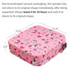 Picture of Eiury Toddler Booster Seat for Dining Table, Portable Kids Booster Seat with Safety Buckles Portable Increasing Booster Cushion with Non-Slip Bottom (Pink Unicorn)