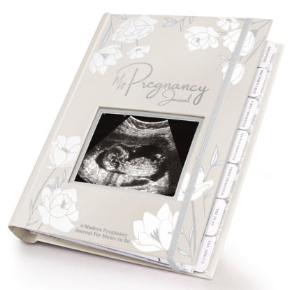 Picture of Pregnancy Journal, Pregnancy Announcements - 80 Pages Hard Cover Pregnancy Book For Mom To Be Gift - Pregnancy Gifts For New Moms - First Time Expecting Mom Gift - Baby Album And Memory Book (Clay)