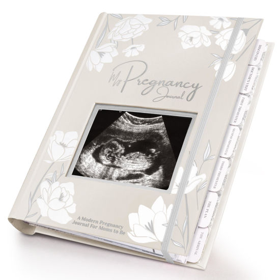 Picture of Pregnancy Journal, Pregnancy Announcements - 80 Pages Hard Cover Pregnancy Book For Mom To Be Gift - Pregnancy Gifts For New Moms - First Time Expecting Mom Gift - Baby Album And Memory Book (Clay)