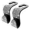 Picture of Dermasy 2 Pack Car Hooks, 2021 New Bling Rhinestones Crystal Hooks Car Decorations Auto Seat Back Organizers Strong and Durable Backseat Hanger Storage Universal for SUV Truck Vehicle (Silver2)