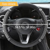 Picture of Leather Car Steering Wheel Cover, 15 Inch Colorful Rhinestones Elastic Auto Steering Wheel Protector, Bling Steering Wheel Cover for Women Men, Car Accessories for Cars, Vehicles, SUVs (Gray)