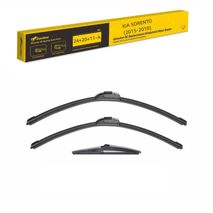 Picture of RaidBee Oem Windshield Wipers,Wiper Blades Replacement for Kia Sorento 11-15,Soul 10-20,EV 15-19 Beam and Rear Windshield Wipers for My Car,Automotive Replacement Windshield Wiper Blades 24"+20"+11-A