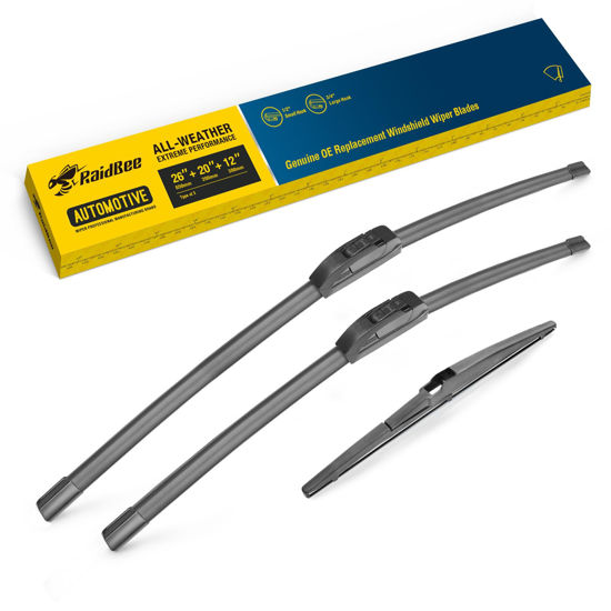 Picture of RaidBee Oem Windshield Wipers Blades Replacement for Palisade,Discovery Sport,LEXUS GX460,Highlander Front & Rear Wipers for My Car,Automotive Replacement Windshield Wiper Blades 26"+20"+12-A