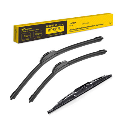 Picture of RaidBee Oem Windshield Wipers,Wiper Blades Replacement for CRV 2002-2006 Front and Rear Windshield Wipers for My Car,Automotive Replacement Windshield Wiper Blades 21"&20"&10-1