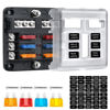 Picture of 6-Way Marine Fuse Block,Waterproof 12v Fuse Block with LED Indicator for 12V/24V Automotive Golf Cart Truck Car Boat Marine RV Motorcycle
