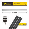 Picture of RaidBee Wiper Blade Refill,4 PCs Adjustable Size of Universal Replacement Windshield Wiper Refill Replacement for Tesla,Toyota,Hyundai,Honda Front & Rear Windshield Wiper Baldes Rubber Strip (18")