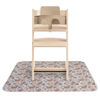 Picture of mushie Baby Splat Mat 42.5x42.5 Inch (Retro Flowers) | Water Resistant for Under High Chair and Infant Play
