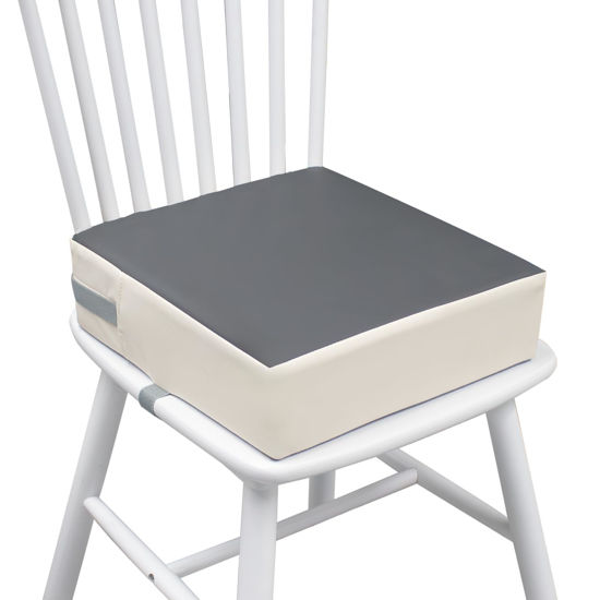 Picture of Eiury Toddler Dining Table Booster seat, PU Washable Waterproof Double seat Belt Non-Slip Bottom Booster seat for Dining Toddler, Portable Travel Increase Cushion