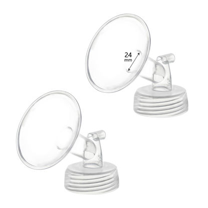 Picture of Momstouch 24mm Flange Compatible with Spectra S1 S2 9 Plus Synergy Gold Breastpump Replacement to Spectra Pump Parts and Spectra Flange; Not Original; Replaces Spectra Shield