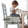 Picture of Eiury Toddler Dining Table Booster seat, PU Washable Waterproof Double seat Belt Non-Slip Bottom Booster seat for Dining Toddler, Portable Travel Increase Cushion Gery+White