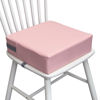 Picture of Eiury Toddler Booster Seat for Dining Table, 2 Elastic Seat Belts, Anti Scratch PU Skin-Friendly, Waterproof, Anti-Wrinkle, Detachable Non-Slip Bottom - Pink