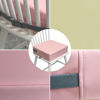 Picture of Eiury Toddler Booster Seat for Dining Table, 2 Elastic Seat Belts, Anti Scratch PU Skin-Friendly, Waterproof, Anti-Wrinkle, Detachable Non-Slip Bottom - Pink