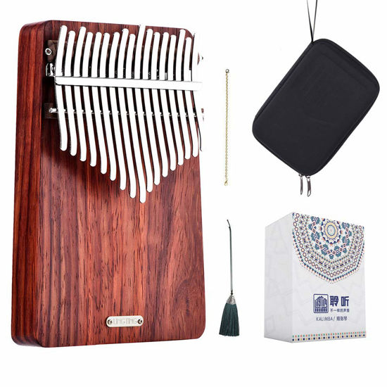 Picture of LingTing Kalimba 17 keys Thumb Piano Mbira Finger Piano Gift for Kids Adult Beginners Professional（LT-K17A,wind whisperer)