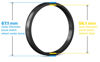 Picture of StanceMagic Hubcentric Rings (Pack of 4) - 56.1mm ID to 67.1mm OD - Black Poly Carbon Plastic Hubrings - Compatible with Subaru Honda Acura Scion FRS and 67.1mm Wheel Centerbore