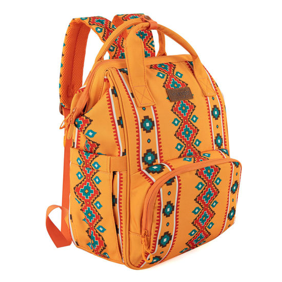 Picture of Wrangler Aztec Backpack Organized Daypack Travel Baby Bag with Stroller Strap and Side Bottle Pockets