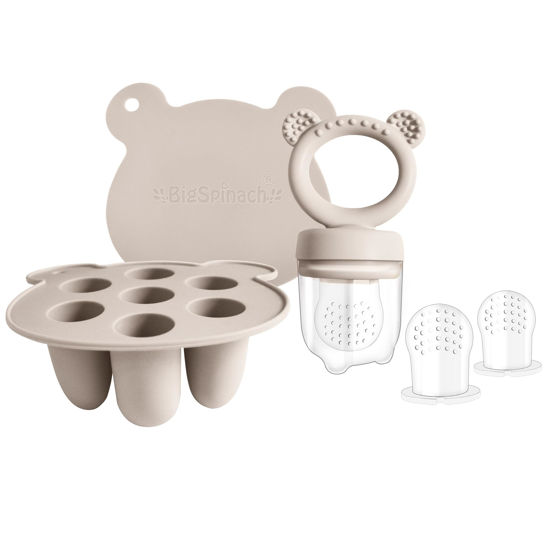 Picture of BIGSPINACH Frozen Breastmilk Teether & Forage Feeder Set Frozen Breastmilk Teether Tray