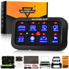 Picture of Auxbeam 8 Gang Switch Panel BA80, Universal Circuit Control Relay System Box with Automatic Dimmable On-Off LED Switch Pod Touch Switch Box for Car Pickup Truck Boat UTV ATV, Blue 2 Years Warranty