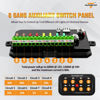Picture of Auxbeam 8 Gang Switch Panel BA80, Universal Circuit Control Relay System Box with Automatic Dimmable On-Off LED Switch Pod Touch Switch Box for Car Pickup Truck Boat UTV ATV, Blue 2 Years Warranty