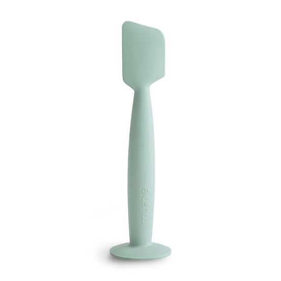 Picture of mushie Diaper Cream Applicator Soft Silicone with Suction Base (Cambridge Blue)