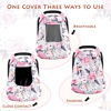 Picture of Floral Baby Carseat Cover Girls, Pea Pod Infant Car Seat Covers Canopy for Newborn with 2 Layers Windows of Breathable Mesh/Fabric, Lightweight Polyester/Minky Dot Backing, Snug Fit Most Baby Car Seat