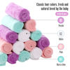 Picture of Cute Castle Ultra-Soft Baby Washcloths, 16 Pack - 9" by 9", Gentle on Sensitive Skin for Face and Body, Plush, Super Absorbent Wash Clothes for Girls and Boys, White+Pink+Purple+Frozen Blue