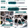 Picture of oesee Professional 4 Pack Long Handle Wheel Brush Kit for Cleaning Wheel and Tire- 2X Soft Wheel Cleaning Brush, Detailing Brush and Stiff Tire Brush, Bendable& Durable Wheel Rim Cleaner Brush Set