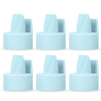 Picture of [6-Count] Papablic Duckbill Valves for Spectra S1 Spectra S2 Spectra 9 Plus, Replaceable Duckbill Valves for Spectra Duckbill Valves Compatible with Spectra Pump Parts, BPA/DEHP Free, Blue