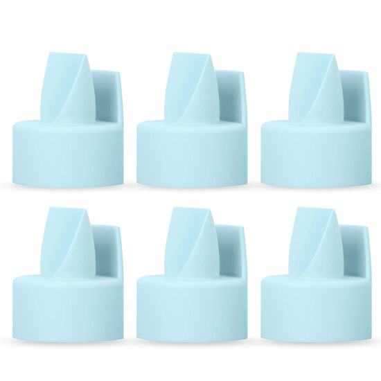 Picture of [6-Count] Papablic Duckbill Valves for Spectra S1 Spectra S2 Spectra 9 Plus, Replaceable Duckbill Valves for Spectra Duckbill Valves Compatible with Spectra Pump Parts, BPA/DEHP Free, Blue