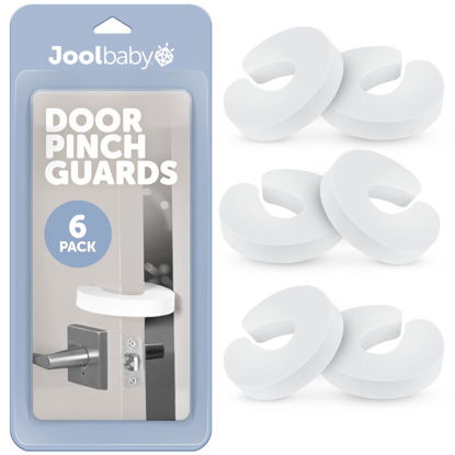 Picture of Door Pinch Guards (6 Pack) Baby Proof Doors Extra Soft Foam, Sleek Design, Child Safety, Baby Safety Finger Protectors - Jool Baby