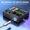 Picture of PUPGSIS Gaming Audio Mixer, Audio Interface with Pro-preamp, 48V Phantom Power, Bluetooth 5.3, RGB Lighting, PC Sound Board for Streaming, Podcasting, Recording, Content Creation