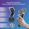 Picture of Karaoke Machine for Adults and Kids with 2 UHF Wireless Microphones,Portable Bluetooth Speaker PA Speaker System with LED Party Lights for Home Party, Picnic,Car,Outdoor/Indoor/Birthday Gifts