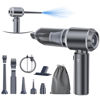 Picture of Car Vacuum Portable Cordless 20000PA High power Mini Vacuum Cleaner 4-in-1 Compressed Air Duster & Air Blower & Pump Hand Held Vacuum with Brushless Motor for Car, Home, Office,Camping (Silver)