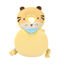 Picture of Baby Head Protection Backpack - Soft & Comfortable, Cute Cartoon Design, Cute-Tiger